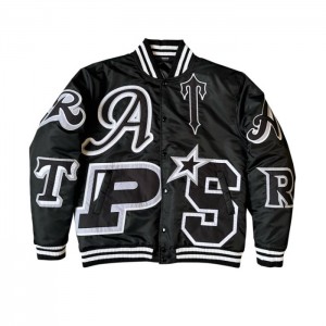 Agasalhos Trapstar Wildcard Varsity Jacket Masculino Blackout Edition Portugal | LK61-124