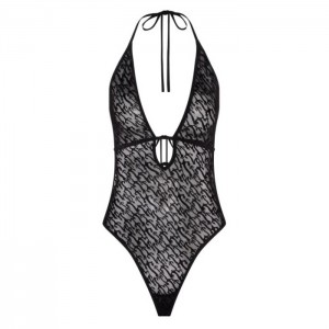 Body Trapstar Jacquard Mesh Halterneck Feminino Pretas Portugal | SR18-026
