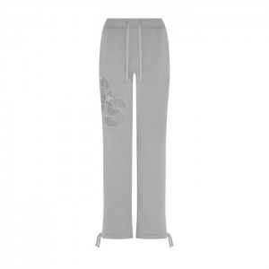 Calça Jogger Trapstar TS-Star Silver Satin Applique Loose Fit Feminino Cinzentas Portugal | LQ96-310