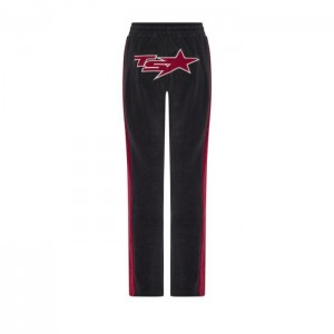 Calças Trapstar TS-Star Velour Atletismo Bottoms Feminino Bordeaux Portugal | KQ15-315