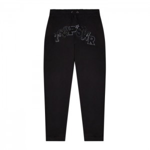 Calças Trapstar Wildcard Chenille Jogging Bottoms Masculino Pretas Portugal | DM69-687