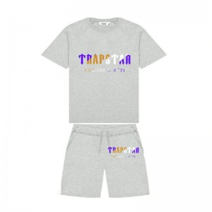 Calção Trapstar Irongate Arch Chenille Set Masculino Cinzentas Portugal | JW06-471