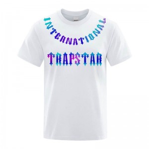 Camiseta Trapstar 3D Printed Tiger Masculino Branco Portugal | YL54-260