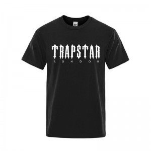 Camiseta Trapstar London Letter Printed Masculino Pretas Portugal | KR52-194