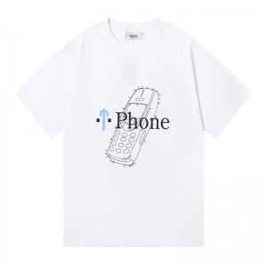 Camiseta Trapstar Paint Splatter Phone Masculino Branco Portugal | RQ28-003