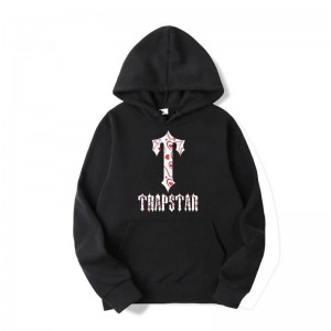Moletom com Capuz Trapstar Anime T-Flowers Pattern Masculino Pretas Portugal | LK57-739