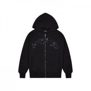 Moletom com Capuz Trapstar Wildcard Chenille Zip Masculino Pretas Portugal | VG19-417