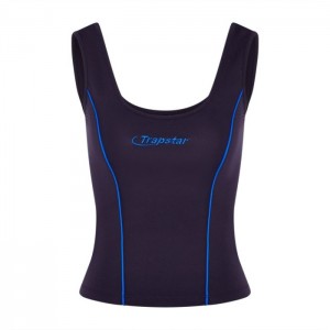 Top Trapstar Hyperdrive Piping Vest Feminino Azul Marinho Azuis Portugal | HE45-434