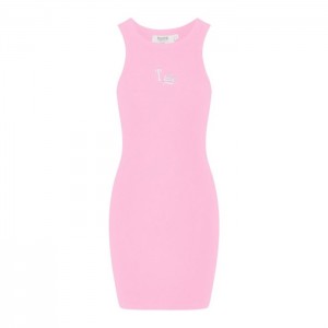 Vestido Trapstar Script Racer Feminino Rosa Portugal | MQ92-769
